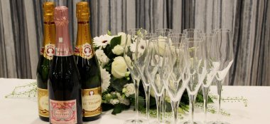 Champane And Glasses At The Chicester Hotel Country House Wedding Venue Essex Gay Wedding Guide 9 380X174