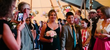 Children Walk Aisle At Jamie And Jessica Lesbian Wedding Photograph By Lea Attentive Via Gay Wedding Guide 6 380X174