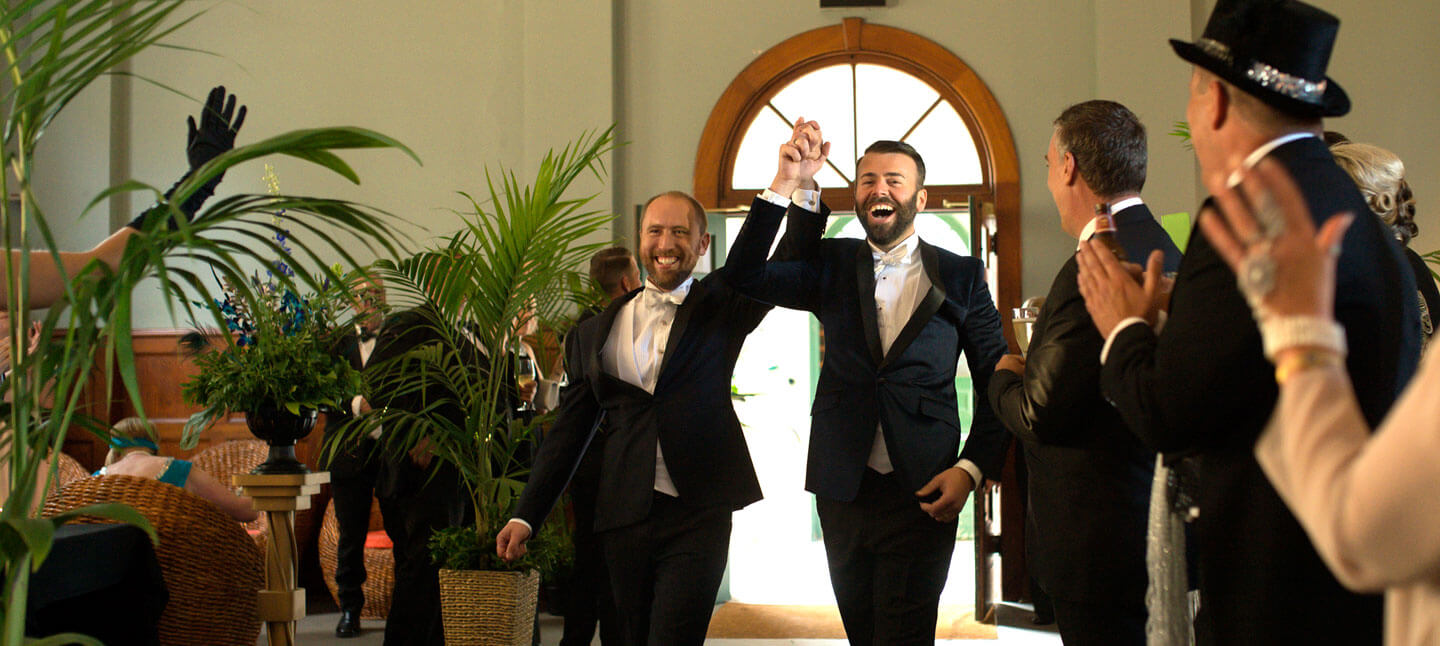 Chris and Ben gay wedding gatsby themed gay wedding guide 3 5