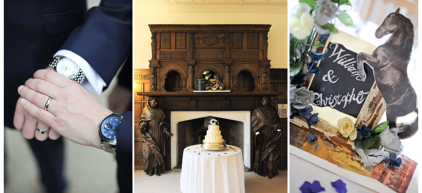 Chris and Williams gay wedding montage at Wakehurst West Sussex wedding venue Image via The Gay Wedding Guide 9