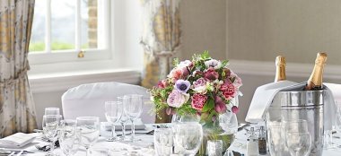 Close Up Of Wedding Table Layout At Richmond Hill Hotel Surrey Wedding Venue Gay Wedding Guide 9 380X174