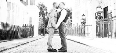 Colin And John Same Sex Wedding Kiss St Jamess Park Copyrightjennifer Langridge 6 380X174