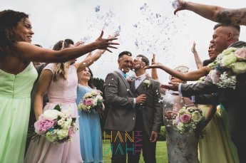 Confetti At Scott And Guys Gay Wedding Image Copyright Hannah Hall Photography Via The Gay Wedding Guide 3 5 345X229