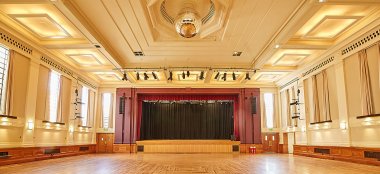 Dancefloor And Largest Glitterball In Stoke Newington Town Hall Art Deco Wedding Venue London Via Gay Wedding Guide 9 380X174