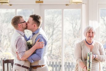 Danny And Andy Kiss At Their Real Gay Wedding Image Copyright Dk Ashton Photography Via Gay Wedding Guide 2 5 344X230