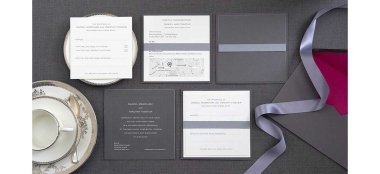 Daretobesquare Wedding Invitation Gay Wedding Stationery Pemberley Fox Stationers Via The Gay Wedding Guide 6 380X174