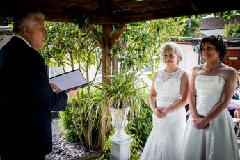 Denise Kristiana Aisle At Their Real Lesbian Wedding Image Copyright Zac Photography Via Gay Wedding Guide 1 5 345X230