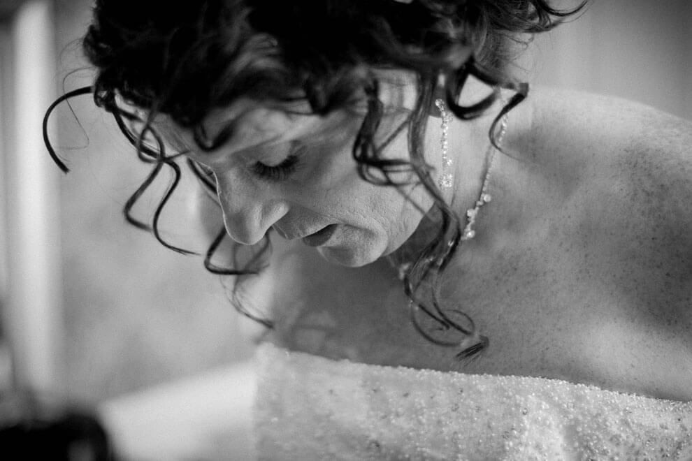 Denise Kristiana prep at their real lesbian wedding image copyright Zac Photography via gay wedding guide 1 5