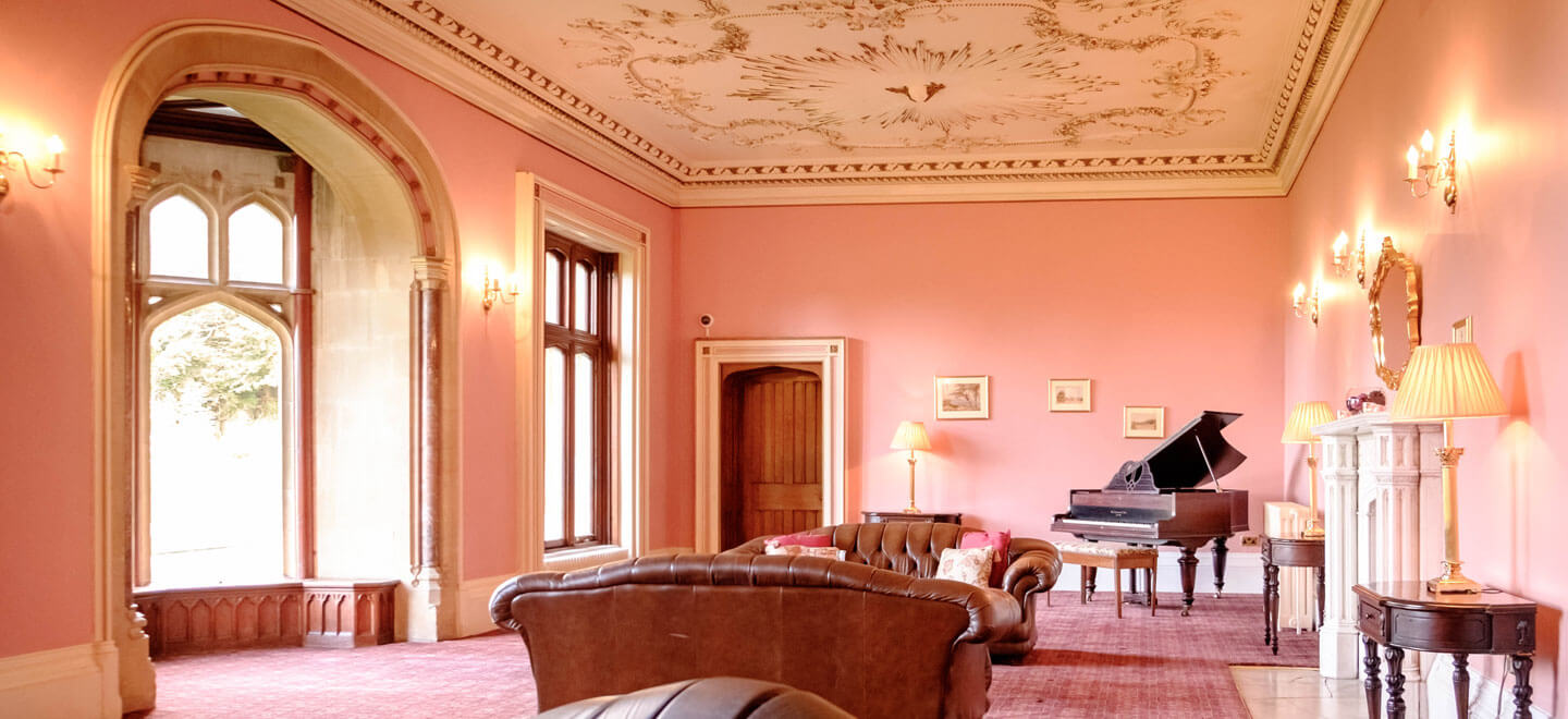 Drawing Room at St Audries Park a country house wedding venue in Somerset via the Gay Wedding Guide 9