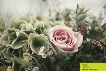 Dusted Pink Rose Wedding Flowers At Darren And Georgios Same Sex Marriage London Boat Wedding. Photographs Copyright Emir Hasham 3 5 344X230