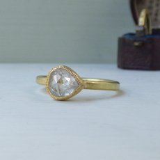 Effie Ethical Engagement Ring A High Top Icy Rose Cut Diamond 1.4 Carats Set In 18Ct Fairtrade Gold 230X230