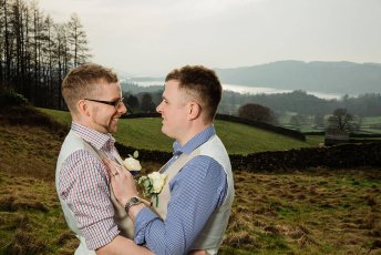 Embrace View By Lake At Danny And Andy Real Gay Wedding Image Copyright Dk Ashton Photography Via Gay Wedding Guide 2 5 344X230