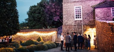 Evening Mingling At Kingston Estate Country House Wedding Venue Devon Gay Wedding Guide 9 380X174