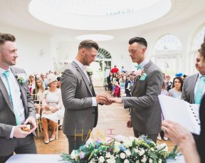 Exchanging Rings At Scott And Guys Gay Wedding Image Copyright Hannah Hall Photography Via The Gay Wedding Guide 3 5 288X229