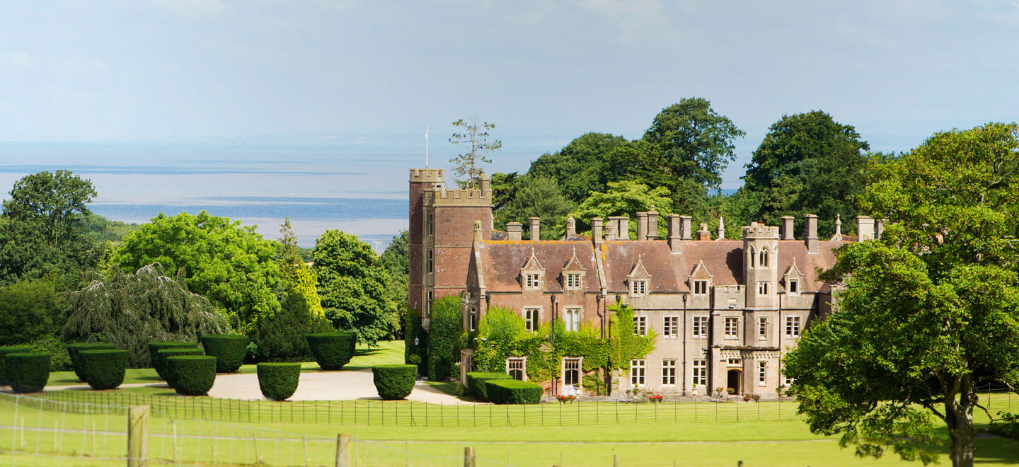 External view of St Audries Park a country house wedding venue in Somerset via the Gay Wedding Guide 5