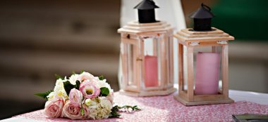 Flowers And Lantern At Outdoor Lesbian Wedding With Gay Wedding Celebrant Italy Tonigar Ceremony By Antonino Via Gay Wedding Guide 6 380X174