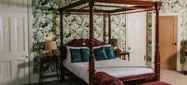 Four Poster Bedroom At Healing Manor Country House Wedding Venue Lincolnshire Gay Wedding Guide 9 380X174