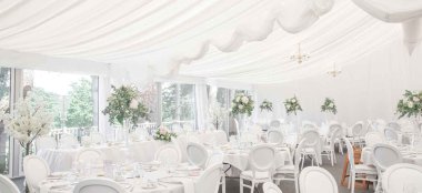 Garden Marquee Set Up For A Wedding Dinner At Llechwen Hall Hotel And Garden A Country House Wedding Venue Glamorgan Gay Wedding Guide 9 380X174