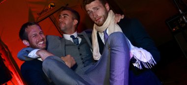 Gay Wedding Pick Up Groom Image By Tony Hall Gay Wedding Photographer Derby 6 380X174