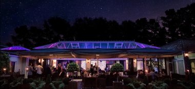 Glass House Lit Up At Night At Wickwoods Country House And Spa West Sussex Wedding Venue Gay Wedding Guide 9 380X174