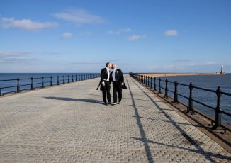 Glen And Jason Kiss On The Prom At Their Coastal Wedding Image By Gay Wedding Photographer This World Wedding Photography 1 5 326X230
