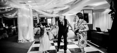 Grandparents And Grand Daughter Dancing At Macdonald Hotels Wedding Venue Manchester Gay Wedding Guide 9 380X174