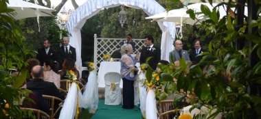 Groom Waits At Wedding With Gay Wedding Celebrant Italy Tonigar Ceremony By Antonino Via Gay Wedding Guide 6 380X174