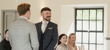 Grooms Being Married By Sophie Easton Wedding Celebrant True Promises Ceremonies Via The Gay Wedding Guide 6 380X174
