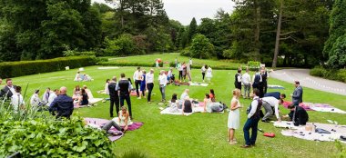 Guests At Whirlowbrook Hall Sheffield Country House Wedding Venue Yorkshire Gay Wedding Guide. 9 380X174