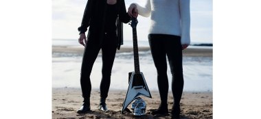 Guitar And Skull Emily And Amy Engagement Photography And Copyright Mrs Jutson Photography Via The Gay Wedding Guide 3 4 380X174