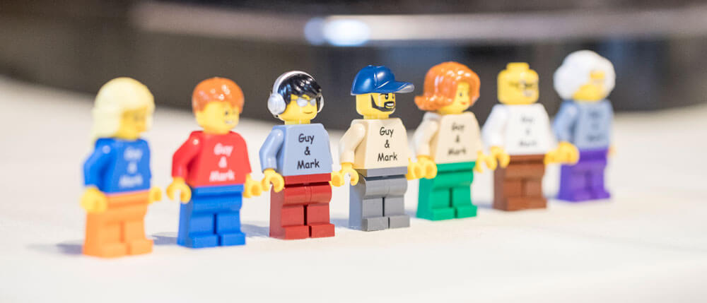 Guy and Marks personalised lego figures at their gay wedding Gaynes Park Essex barn wedding venue image copyright Steve Hobart Photography via the gay wedding guide 1 5