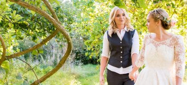 Hemmingway Tailors Lesbian Wedding Suits Via Gay Wedding Guide 6 380X174