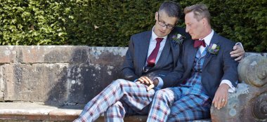 Hemmingway Tailors Tartan Trousers For Gay Wedding Suits Fashion Via Gay Wedding Guide 6 380X174