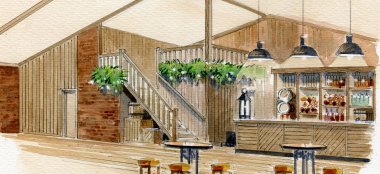 Illustration Of The Bar At Woodstock Weddings And Events A Barn Wedding Venue In York Via The Gay Wedding Guide 9 380X174