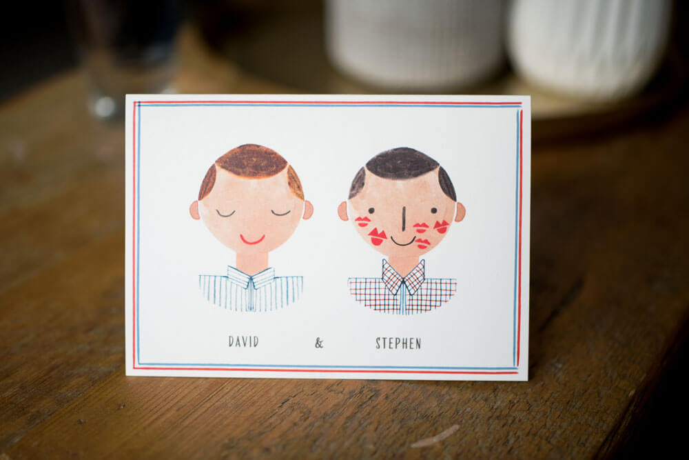 Invitation for David and Stephen real gay wedding image by Ryan Welch Photography via the Gay Wedding Guide 1 5