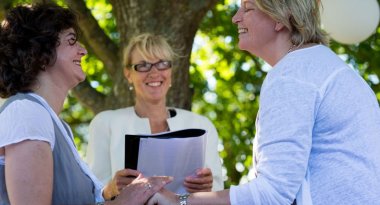 Isabelle And Susie Take Their Views Copyright Jennifer Bedlow Photography Via The Gay Wedding Guide 3 5 380X205