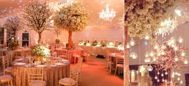 Iscoyd Park Hanging Candles In Marquee Shropshire Gay Wedding Venue Via The Gay Wedding Guide 9 380X174