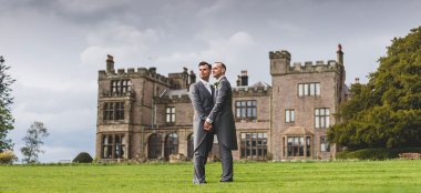 John Paul Gay Grooms By Castle Lake District Wedding Photographer Chris Freer Images Gay Wedding Guide 6 380X174