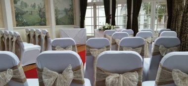 Lace Chair Cover Ties At The Quorn Country Hotel Leicestershire Wedding Venue Quorn Via The Gay Wedding Guide 9 380X174