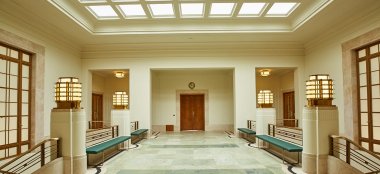 Landing At Hackney Town Hall Art Deco Wedding Venue London Via Gay Wedding Guide 9 380X174