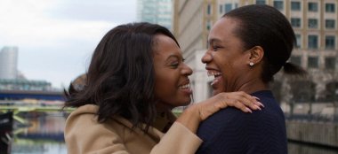 Laughing Allison And Naomi Engagement Shoot Copyright Hazel Buckley Photography Via The Gay Wedding Guide 3 4 380X174