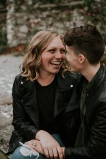 Laughing Jackie And Beth Lesbian Engagement Photography By Tawny Ballard Photography Via The Gay Wedding Guide 1 4 153X230