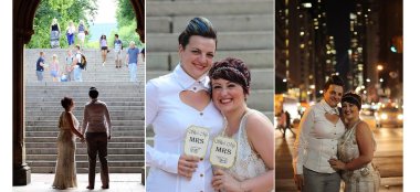 Laura And Louise Wed In Central Park Wedding Via The Gay Wedding Guide 3 5 380X174