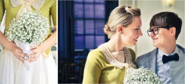 Lesbian Wedding Brides Suit And Dress Lesbian Wedding Photography Daria Nova Photography Via Gay Wedding Guide 6 380X174