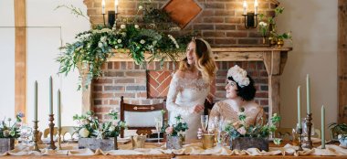 Lesbian Wedding At Burley Manor Barn Wedding Venue In Hampshire Via The Gay Wedding Guide 9 380X174