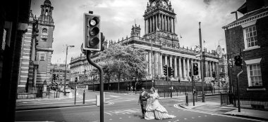 Lesbian Bride Crossing Road Photograph By Paul Walker Photographer Gay Wedding Guide 6 380X174