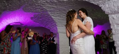 Lesbian Brides At Kingston Estate Country House Wedding Venue Devon Gay Wedding Guide 9 380X174
