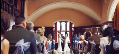 Lesbian Wedding Ceremony At Oxford Town Hall Wedding Venue Oxford Gay Wedding Guide 9 380X174