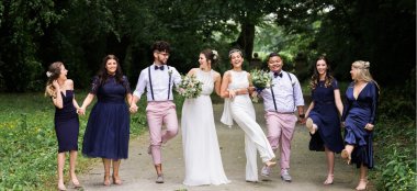 Lesbian Wedding With Friends On Empty Road Image Copyright Michael Love Lesbian Wedding Photographer Ireland 6 380X174