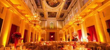 Lit Ceiling View At Banqueting House Palace Wedding Venue Via The Gay Wedding Guide 9 380X174